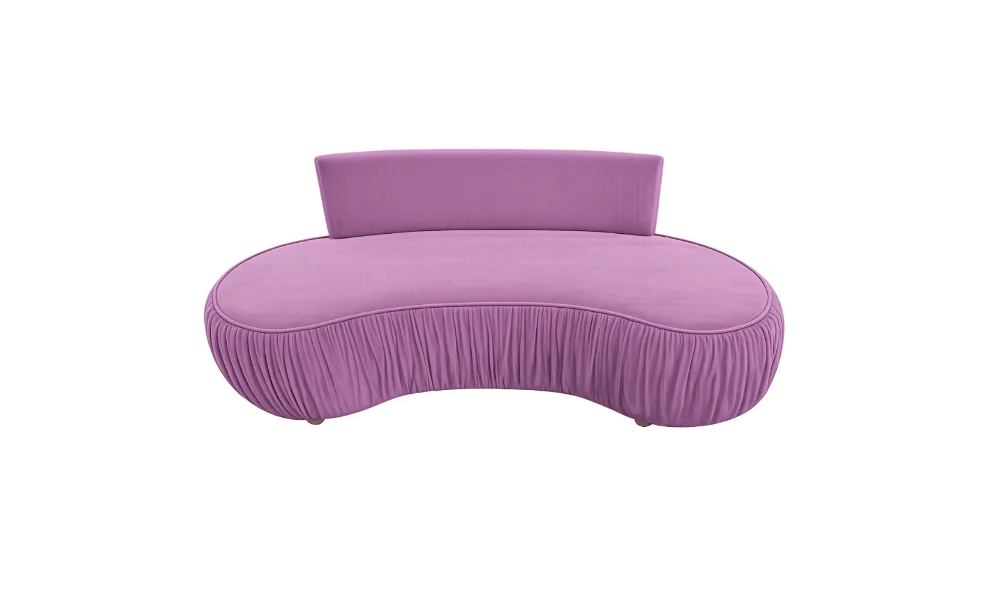 Purple Modern Velvet Curved Diwan